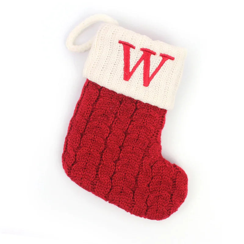 Knitted Christmas Stocking Tree Ornament