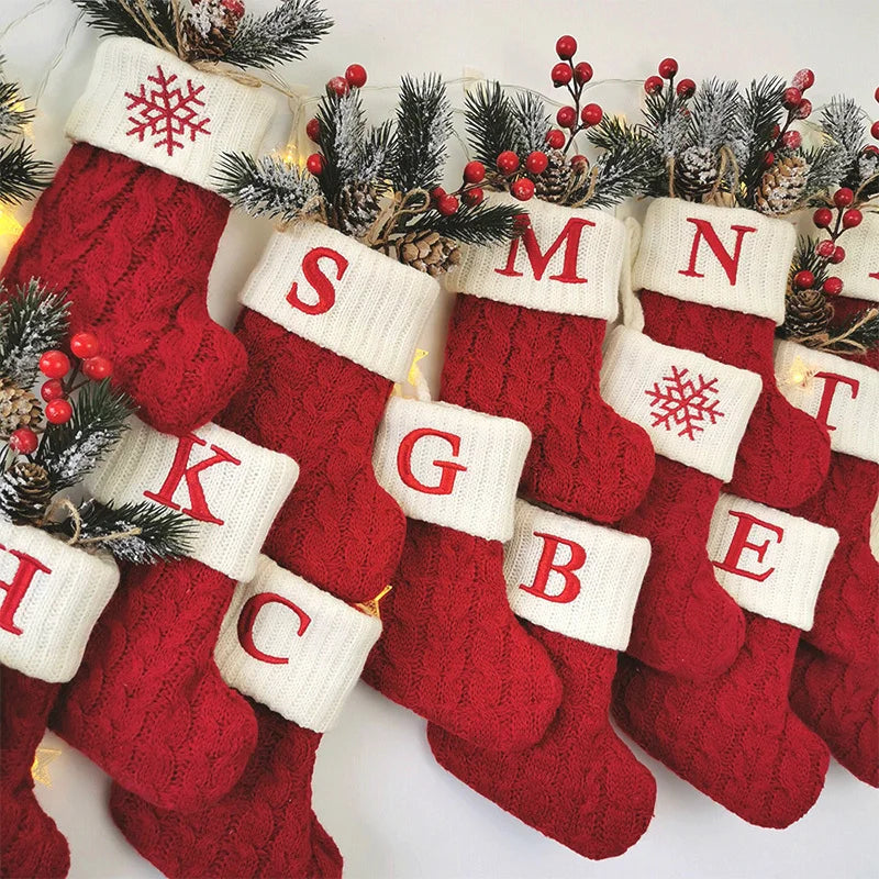 Knitted Christmas Stocking Tree Ornament
