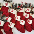 Knitted Christmas Stocking Tree Ornament