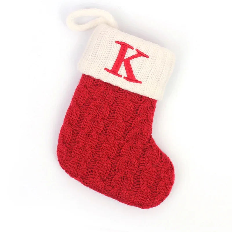 Knitted Christmas Stocking Tree Ornament