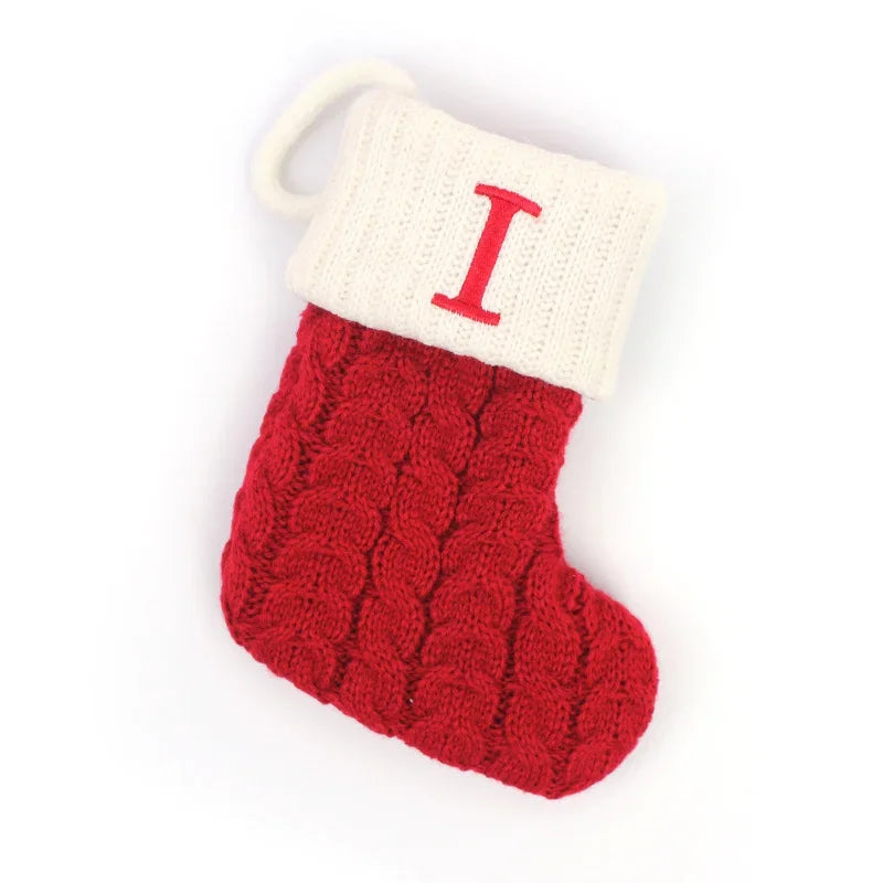 Knitted Christmas Stocking Tree Ornament