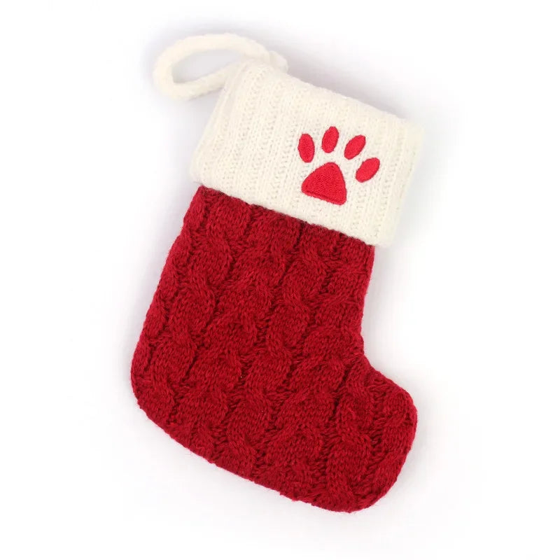 Knitted Christmas Stocking Tree Ornament
