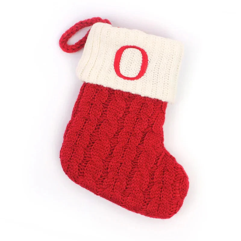 Knitted Christmas Stocking Tree Ornament